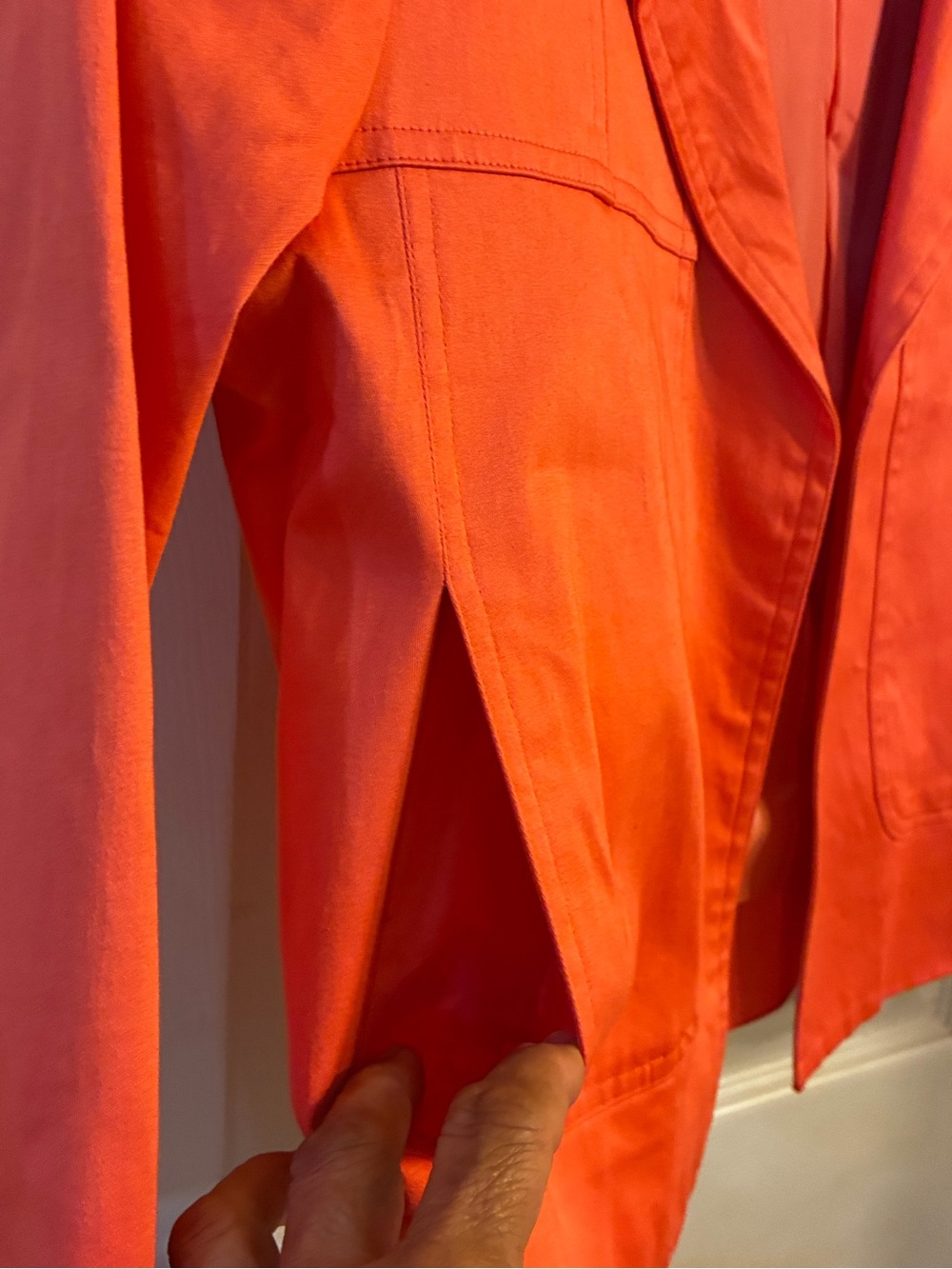 Patrick Christopher Petite Women's Orange Cotton Jacket, Size: PM - Picture 3 of 9